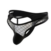 Black see through G-string Black and Gold