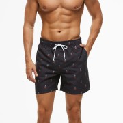 Men's Brazilian Swimshort Striped Black with Pineapples Men's Brazilian Swimshort Striped Black with Pineapples