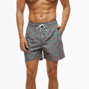 Men's Brazilian Swimshort Striped Grey Melon Men's Brazilian Swimshort Striped Grey Melon