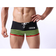 Cockcon Striped Trunks Green