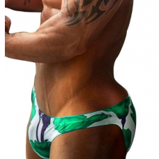 Green Roses Brief Swimwear