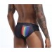 Black Briefs with Tribal Print and Rainbow Flag
