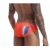 Orange Briefs with Tribal Print and Rainbow Flag