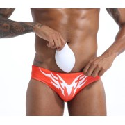 Orange Briefs with Tribal Print and Rainbow Flag