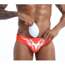 Orange Briefs with Tribal Print and Rainbow Flag