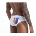 White Breifs with Tribal  Print and Rainbow Falg