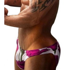 Pink Roses Brief Swimwear 