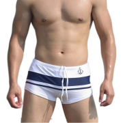 White Anchor Swim Trunks