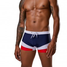 Swimwear - Blue with White and Red Trunks  
