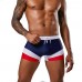 Swimwear - Blue with White and Red Trunks  