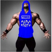 Blue Muscle Dog Hoodie