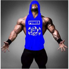 Blue Muscle Dog Hoodie