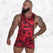 Toolbox Red And Black Tank Camo Tank Top