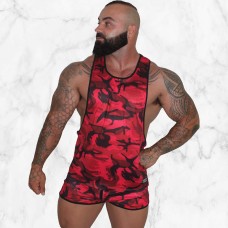 Toolbox Red And Black Tank Camo Tank Top