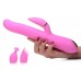 10X Versa-Thrust Vibrating and Thrusting Silicone Rabbit with 3 Attachments